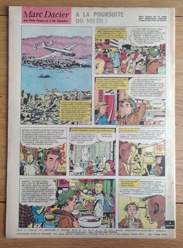 SPIROU ( journal ) n° 1094 , couverture Peyo , ( Dupuis , 02/04/1959 ) - Picture 2 of 2