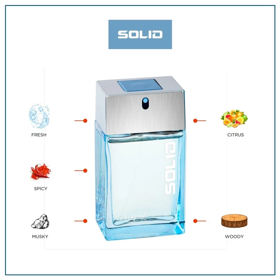 Perfume Sapil Azul Sólido EDT - Eau de Toilette - 100 ml (Para Hombre) Envío Gratis Foto 2 de 4