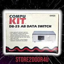 COMPU KIT New In Box Vintage 25 PIN A/B Data Transfer Switch 
