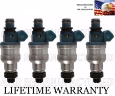 *BEST UPGRADE* OEM Set Of 4 Fuel Injectors For Mitsubishi P/U Dodge Ram 2.4L 