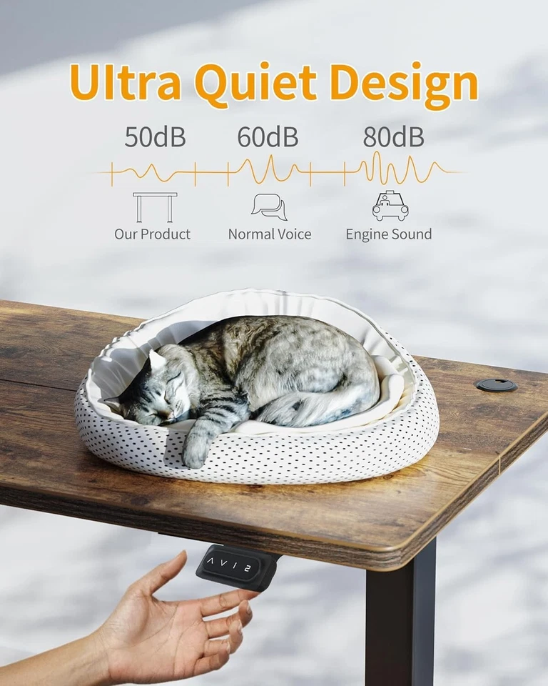 Schreibtisch Höhenverstellbar Elektrisch 100 x 60 cm Stehpult aus Stahl C153 - Bild 3 von 4