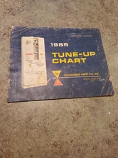 Vintage Original 1965 Guaranteed Parts Co New York TUNE-UP CHART