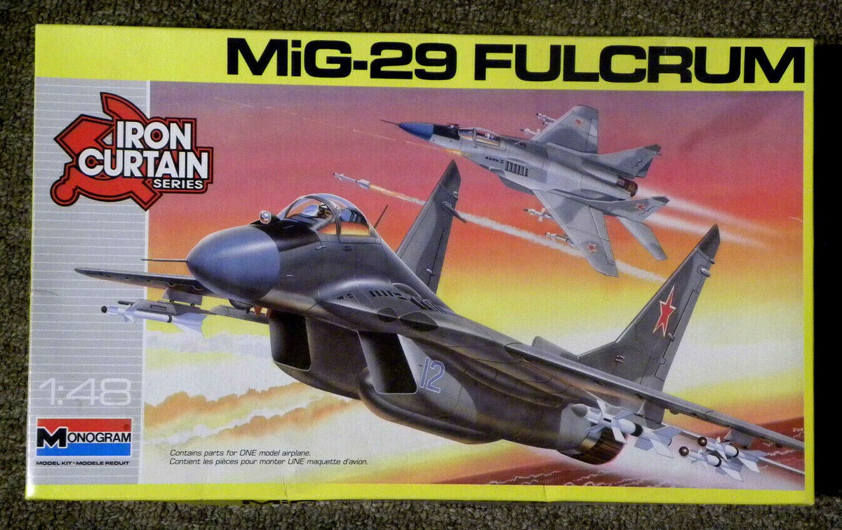 Monogram MIG-29 FULCRUM, 1/48 Scale, Circa 1990, OPEN BOX