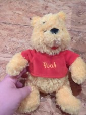 Disney Parks Winnie The Pooh Bean Plush 10  Classic Red Sweater
