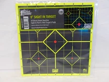 Pro-Shot 8" Splatter Black/Yellow Sight In Target Peel & Stick - 8SIGREEN6PK