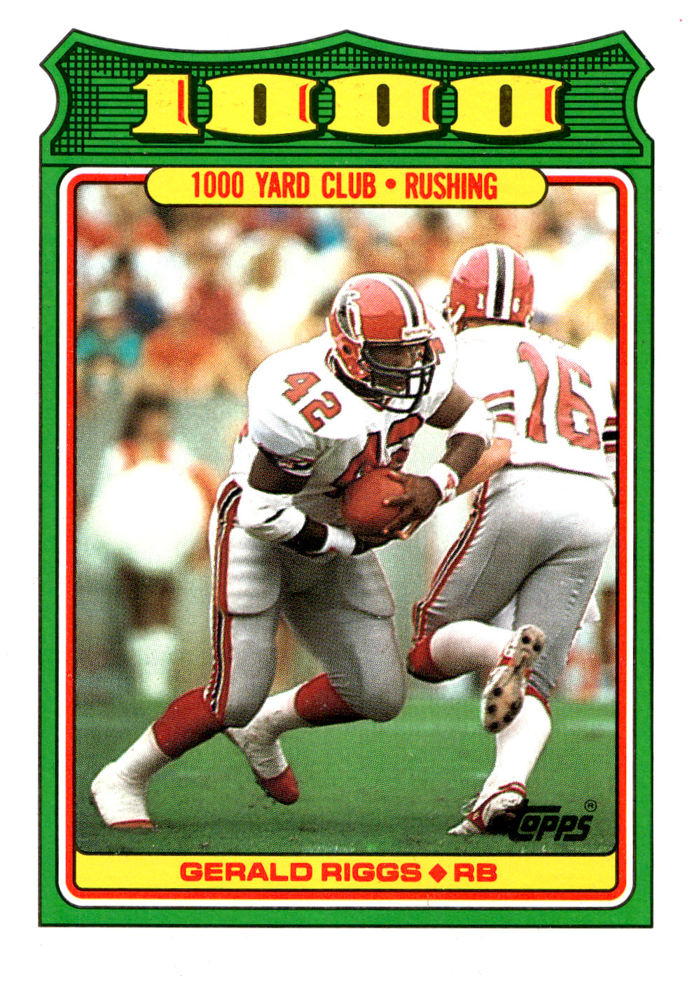 1988 Topps - 1000 Yard Club #17 Gerald Riggs Falcons