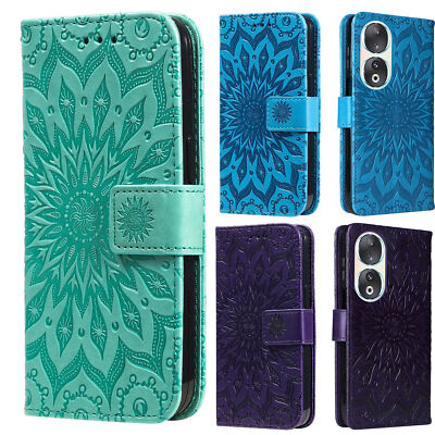 Flip 3D Flower Leather Wallet Cover Case for Huawei Honor X50i 100 X9B X7B X8B