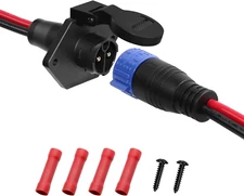 Trolling Motor Plug & Receptacle12V/24V/36V/48V 2-Wire 8 Gauge 50A Trolling Moto