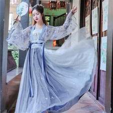 Fairy Ancient Chinese Costume Women Hanfu Dress Embroidery Cosplay Vintage Party