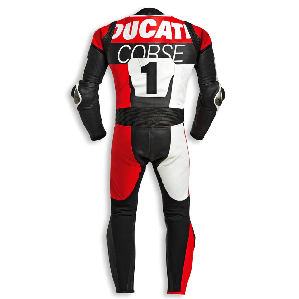 Ducati Corse New 1 & 2 Piece Motorbike Racing Motorcycle Cowhide Leather Suit - Image 2 of 4