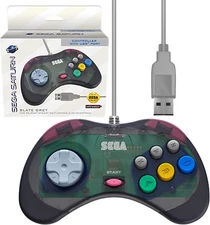Official Sega Saturn USB Controller Pad (Model 2) for Sega Genesis Mini, PS3, PC