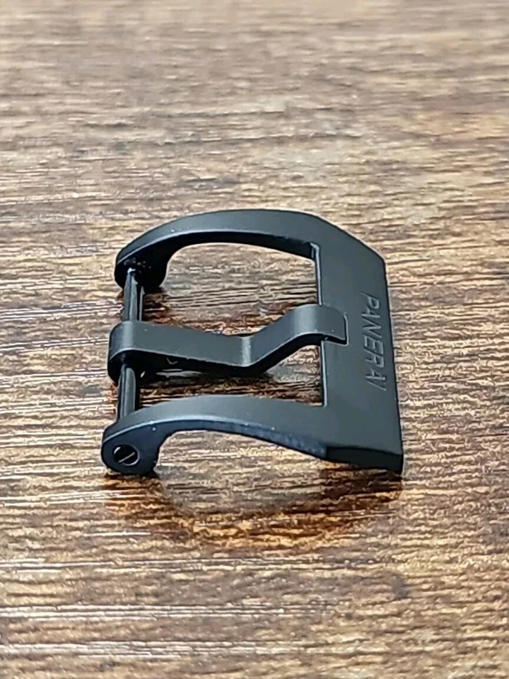 Panerai 22 mm OEM PVD Negro Titanio Tang Ardillon Hebilla 22 mm PAV00675 Suiza Foto 3 de 4