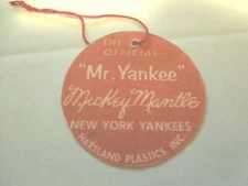 1950's 60's Mickey Mantle Yankees Hartland Baseball  figure custom  Hang Tag 