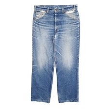 LEVIS 635 Jeans Regular Fit Blue Denim Trousers Mens Orange Tab W34 L27