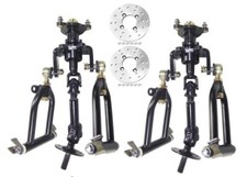 Front Axle kit 4 Wheel Drive Swing Arm A-Arm Tie Rod Disc Rotor ATV Quad Go-Cart
