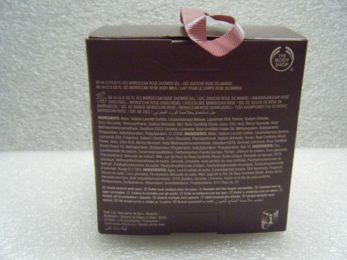 BODY SHOP " MOROCCAN ROSE " GIFT CUBE - SHOWER GEL- BODY MILK + LILY - RARE -NEW - 第 2/3 張圖片