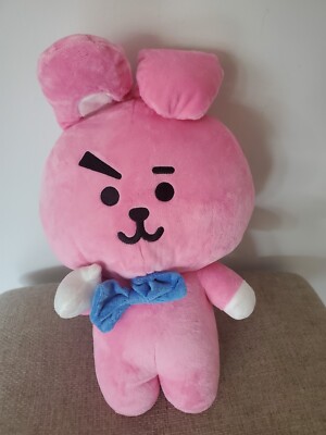 Official BT21 Line Friends Pink Cooky Blue Bowtie Jungkook 13 Plush BTS Toy