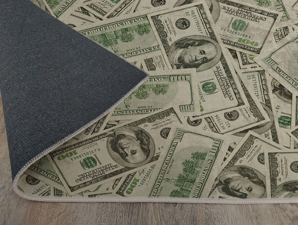 100 Dollar Bill Area Rug, 100 Dollar Bill Carpet, 100 Dollar, Dollar ...