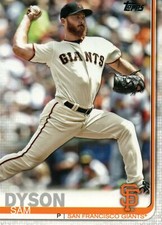 #696 Sam Dyson San Francisco Giants 2019 Topps Series 2 Baseball Card