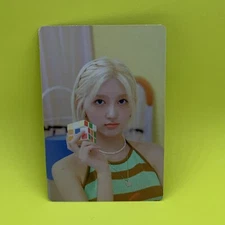 Gaeul IVE Vacation KPOP Girl Photo Goddess Idol Celeb Card Blonde Cube