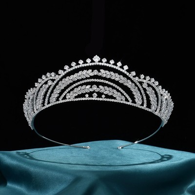 Bridal Tiara Bridal Crystal Tiara Silver Clear Swarovski  display picture 2