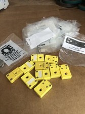 10- OMEGA Type K Male Thermocouple Connector W/ Safety Clips See Images