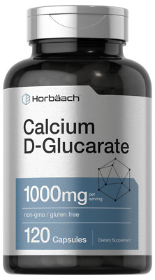 Calcium D Glucarate 1000mg | 120 Capsules | Non-GMO Supplement | by Horbaach