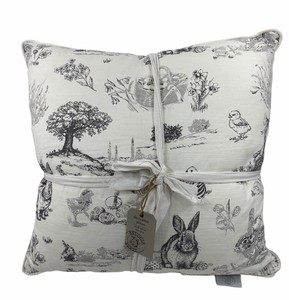 black toile pillows