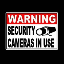 Warning Security Cameras In Use Video Surveillance Sign Sign / Decal  Ms001 /