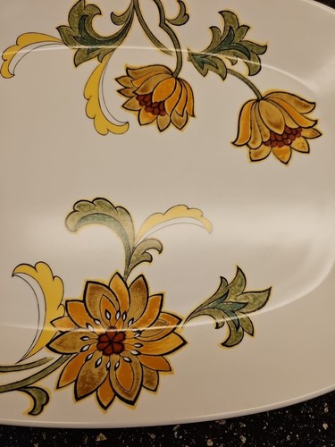 Noritake Progression Aloha Platter 14" x 10" Retro Heavy! Luau Hawaii - Picture 3 of 6