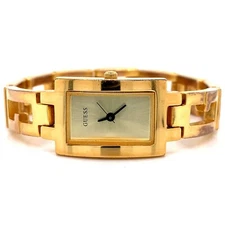 Guess G65771l Stainless Gold-Tone 17.5MM Logo Gold-Tone Dial Watch! 505 