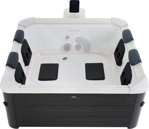 AQUALINE MSpa Oslo PLUS 4-6 Person Portable Hot Tub-13A Plug & Play, Carbon-Grey - Picture 6 of 6
