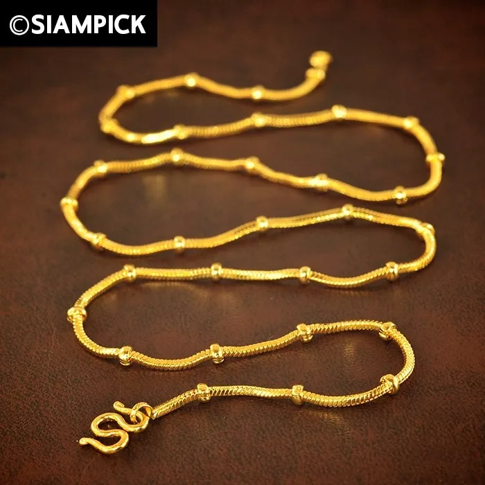 Mens gold bead necklace deals