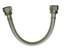 15mm x 15mm 300mm Flexible Connector Hose Braided Flexi (Double Ended)