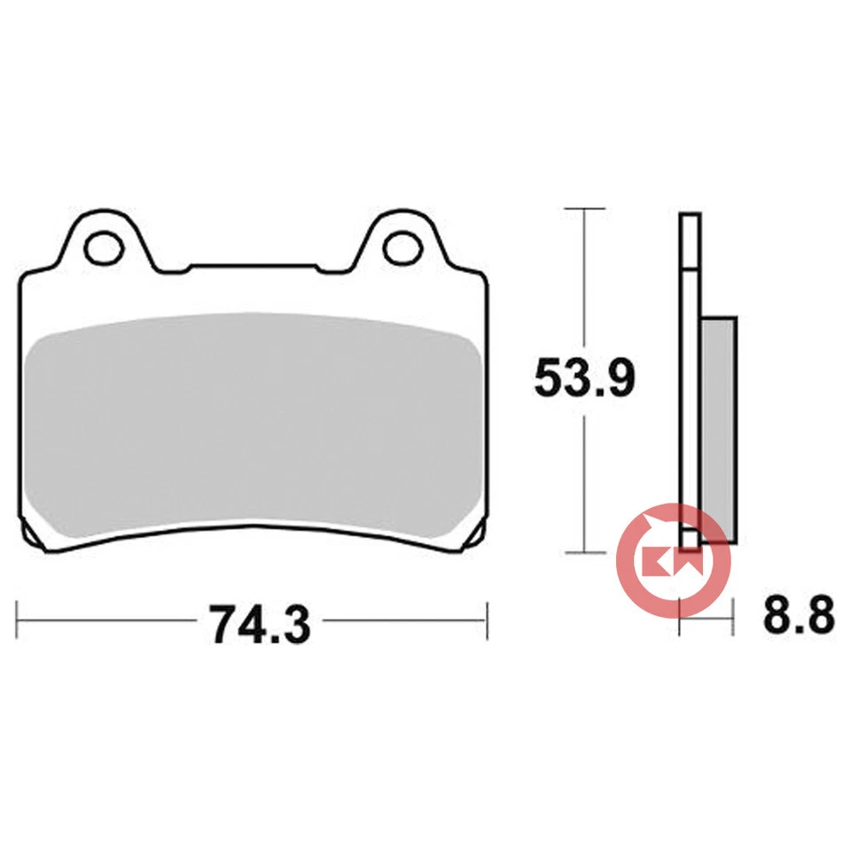SBS 613HS 4 PASTIGLIE FRENO ANTERIORE YAMAHA XVZ ROYAL STAR BOULEVARD 1300 99-05 Foto 2 de 4