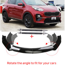 Front Bumper Lip Splitter Spoiler Gloss Black For Kia Sportage 00-22 Body Kit Front Bumper Lip Splitter Spoiler Gloss Black For Kia Sportage 00-22 Body Kit