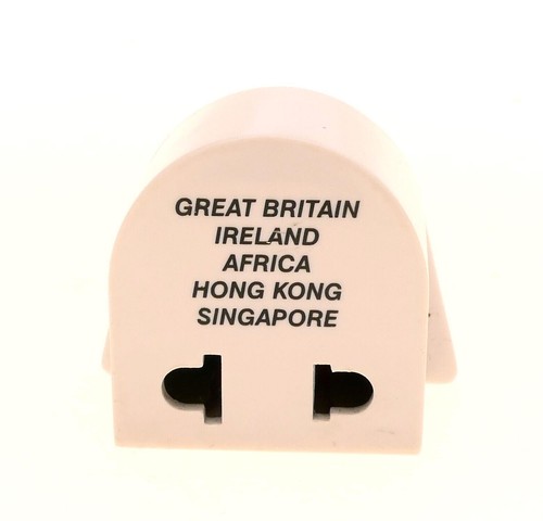 European travel electric plug adapter (for GB, Ireland, Africa, HK, Singapore) - Picture 2 of 2