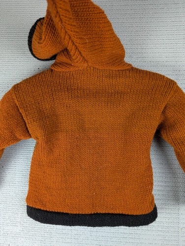 Ecuador Knit kids zip up hoodie wool blend long hood size 4 years old - Picture 10 of 12