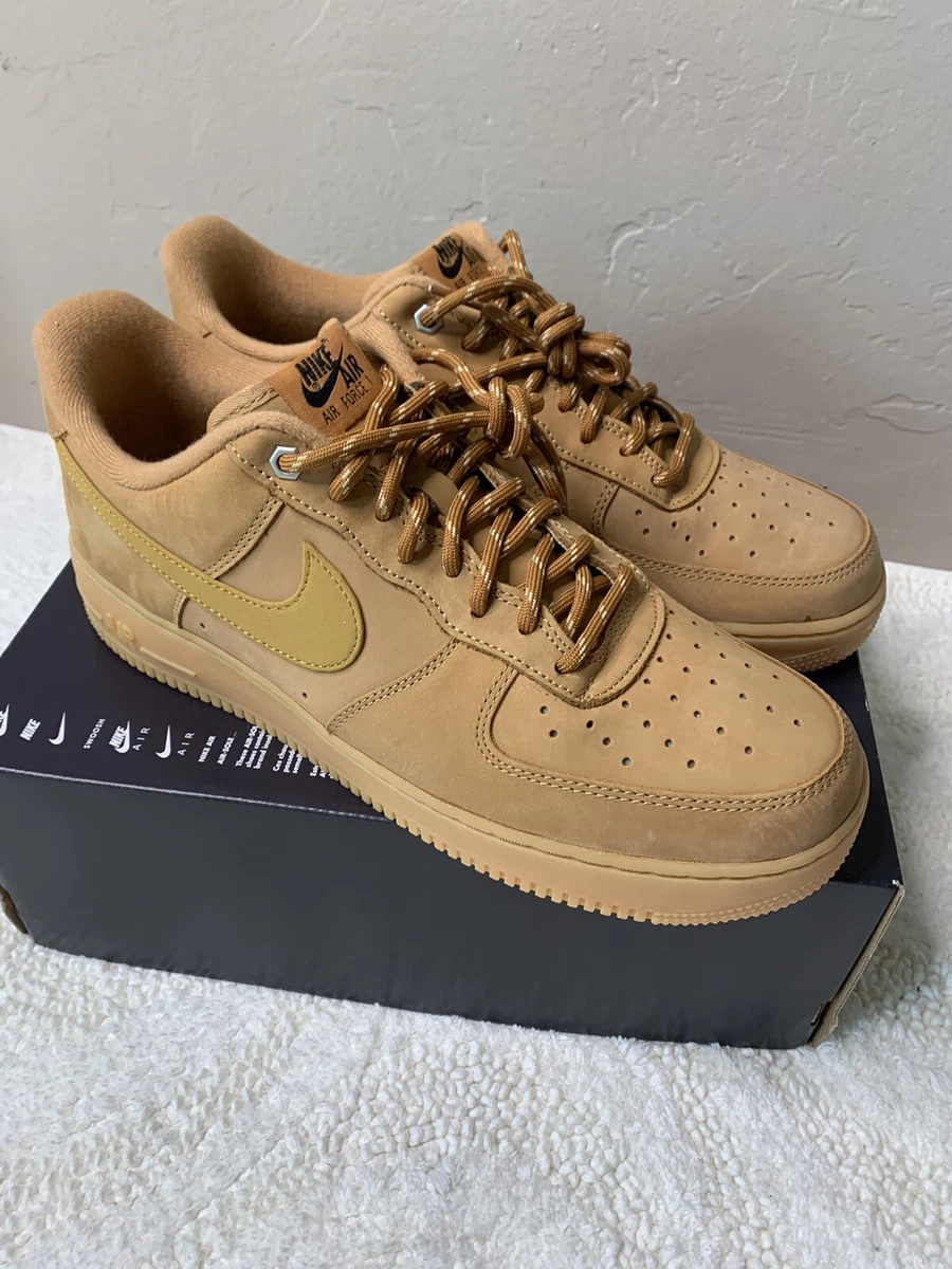 Size 11.5M BRAND NEW Nike Air Force 1 Low Flax NO LID CJ9179 200 AUTHENTIC