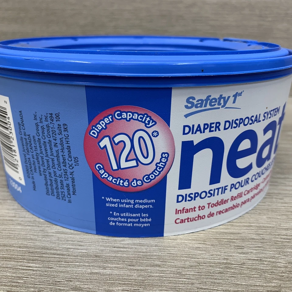 Safety First Peat! Sistema de eliminación de pañales cartucho de recarga capacidad 120 ¡Nuevo! Foto 3 de 4