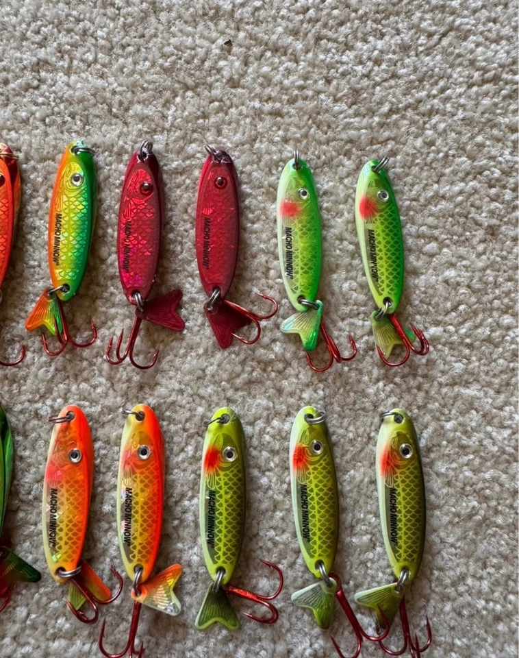 Cucharas de arrastre Northland Tackle Macho Minnow Jigging Casting 1/2 oz. LOTE de 11 Foto 2 de 4