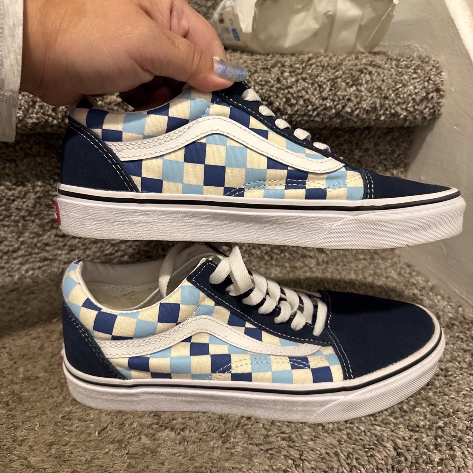 SAOLA Scarpe unisex VANS Oldol Sko bluazio topazioera scacch tag M 6 con 7 5714