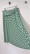 Boden Rosaline jersey maxi gonna a ventaglio stampa vita increspata UK 18 tasche taglie forti