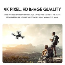 Drone 2025 4K HD Dual Camera WiFi FPV RC Foldable Quadcopter + 4 Batteries US 9