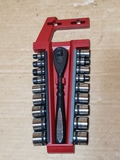 Craftsman 19 Pc Sae Metric 14 Drive Universal Socket Set 32825 Euc