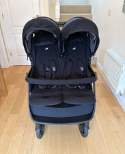 Image of Joie Signature Estrella Double Pushchair Black Max 22kg with Rain Cover