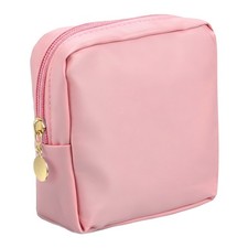 Polyester Makeup Bags Small Cute Cosmetic Zipper Pouch Purse, Pink
