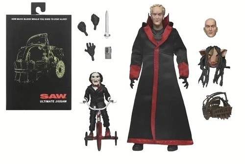 NECA Saw Ultimate Jigsaw (Black Robe) 7'' Action Figure Collectible Model Toys