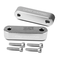 Fit 88-00 Civic/90-01 Integra Silver Aluminum Hood Riser Spacer Kit Air In Flow