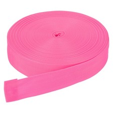 25Yard x 1 1/2" Width Nylon Webbing Strap Poly Flat Webbing Strapping Rose Pink